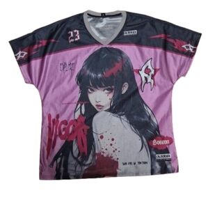 ⚡️ROMWE Graphic Tee - Pink and Black